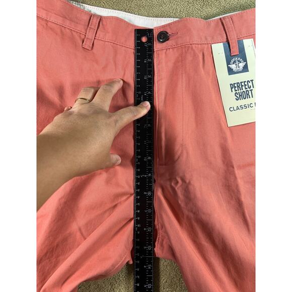NWT Dockers Men's Perfect Shorts w/ Hidden Security Pocket, Pink Color Size: 36 - Picture 4 of 12